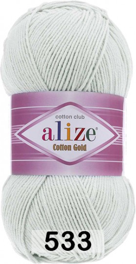 Пряжа Alize Cotton Gold 533 пастельно-серый