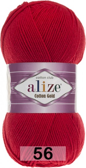 Пряжа Alize Cotton Gold 56 красный
