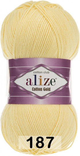 Пряжа Alize Cotton Gold 187 св.лимон