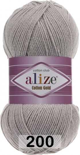Пряжа Alize Cotton Gold 200 св.серый