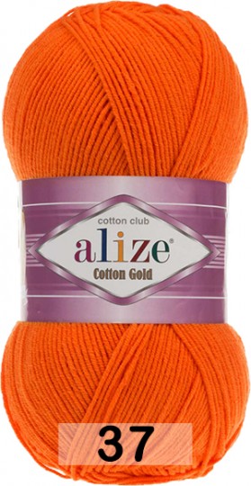 Пряжа Alize Cotton Gold 37 оранжевый