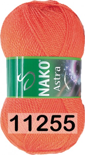 Пряжа Nako Astra 11255 оранжевый