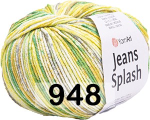 Пряжа YarnArt Jeans Splash 948 зелено-желтый