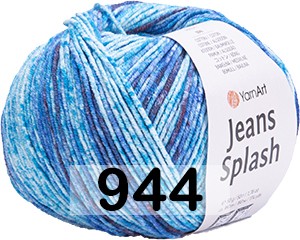 Пряжа YarnArt Jeans Splash 944 голубой-синий