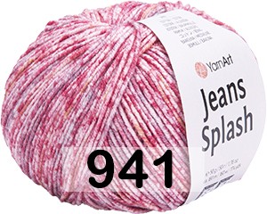 Пряжа YarnArt Jeans Splash 941 красно-розовый