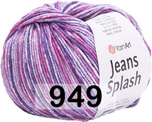 Пряжа YarnArt Jeans Splash 949 розово-фиолетовый