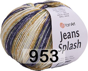 Пряжа YarnArt Jeans Splash 953 бел.син.хаки