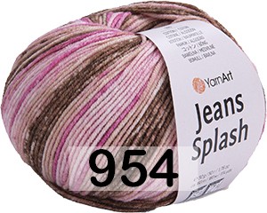 Пряжа YarnArt Jeans Splash 954 бел.сирен.кор.