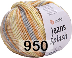 Пряжа YarnArt Jeans Splash 950 желт.серый