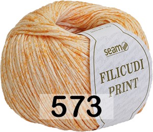 Пряжа Сеам Filicudi print 573 ЖЕЛТ.БЕЛ