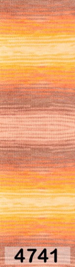 Пряжа Alize Cotton Gold Batik 4741 роз.желт. оранж.