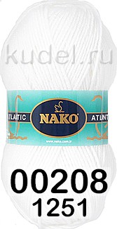 Пряжа Nako Atlantic 00208(1251) белый